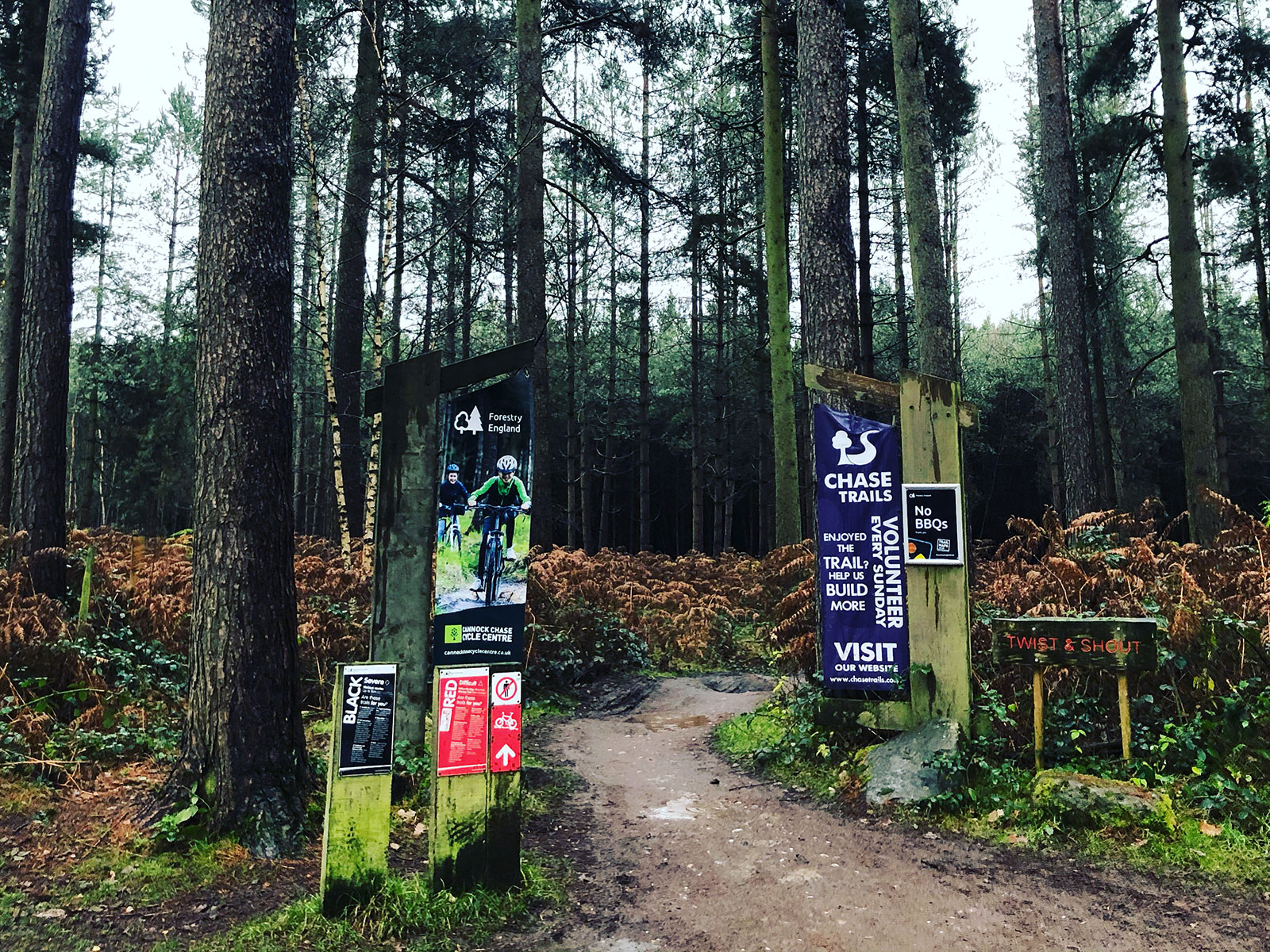 Cannock Chase trail centre entrance